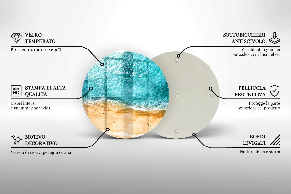 Deska kuchenna szklana Brzeg plaży i morze