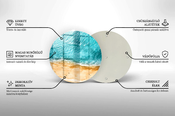 Deska kuchenna szklana Brzeg plaży i morze