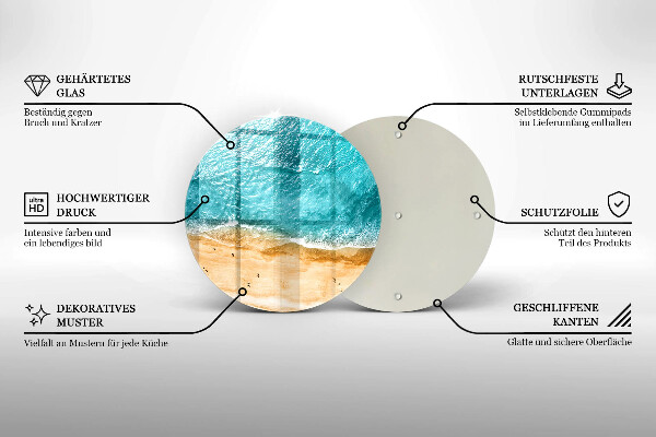 Deska kuchenna szklana Brzeg plaży i morze