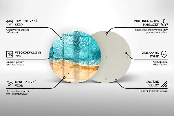 Deska kuchenna szklana Brzeg plaży i morze