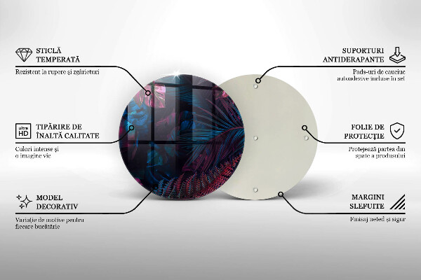 Deska kuchenna szklana Ciemna dżungla