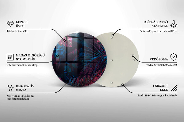 Deska kuchenna szklana Ciemna dżungla