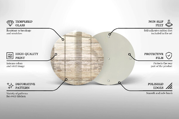 Deska kuchenna szklana Drewniane deski