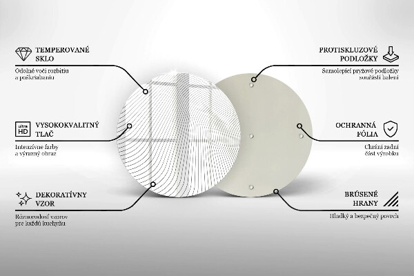 Deska kuchenna szklana Nowoczesny wzór linie