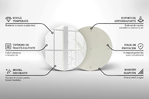 Deska kuchenna szklana Nowoczesny wzór linie