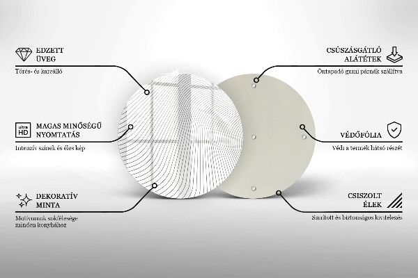 Deska kuchenna szklana Nowoczesny wzór linie