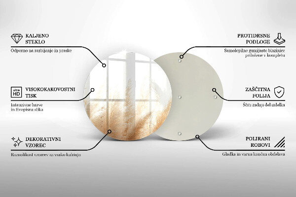Deska kuchenna szklana Trawa pampasowa