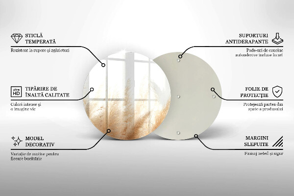 Deska kuchenna szklana Trawa pampasowa