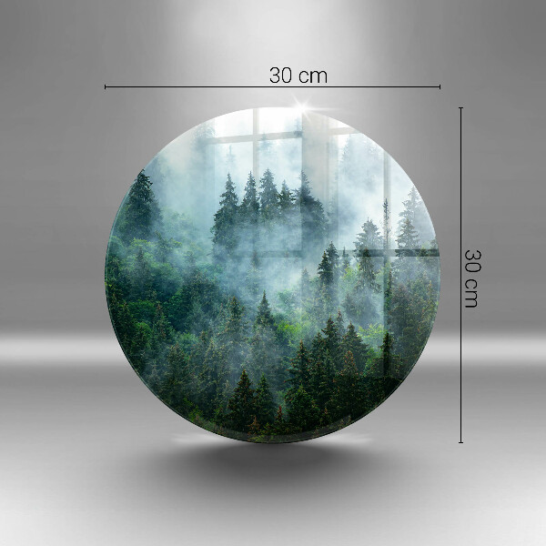 Deska kuchenna szklana Las we mgle