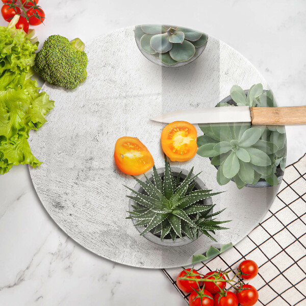 Deska kuchenna szklana Sukulenty na betonie