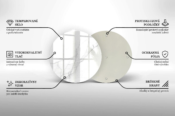 Deska kuchenna szklana Delikatny biały marmur