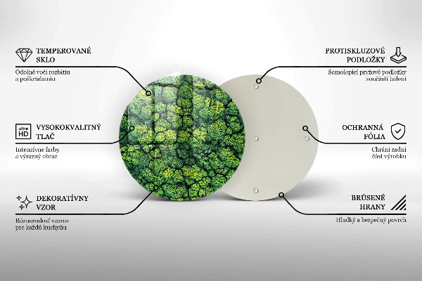 Deska kuchenna szklana Natura rośliny mech
