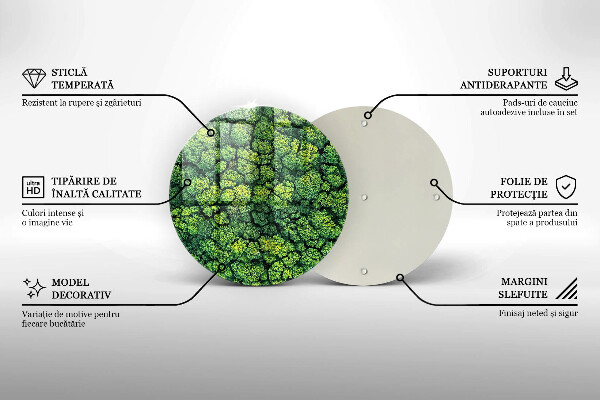 Deska kuchenna szklana Natura rośliny mech