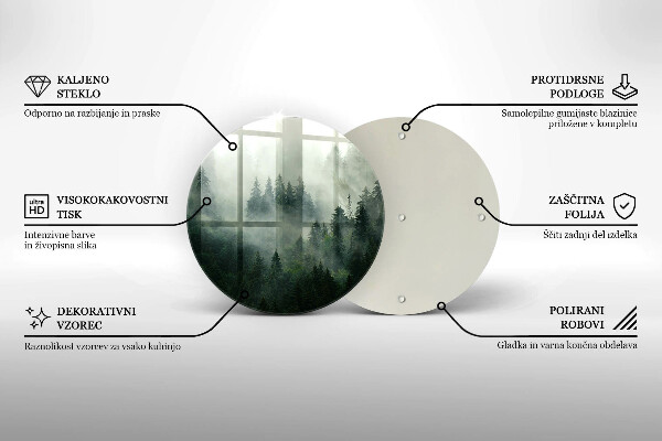 Deska kuchenna szklana Pejzaż zamglony las