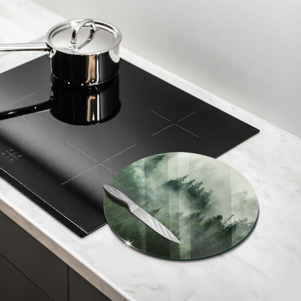 Deska kuchenna szklana Pejzaż zamglony las