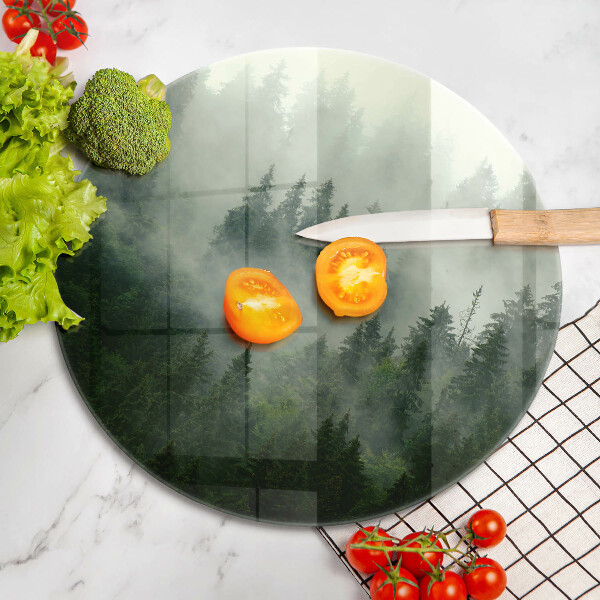 Deska kuchenna szklana Pejzaż zamglony las