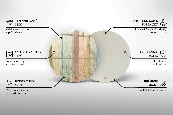 Deska kuchenna szklana Kolorowe deski vintage