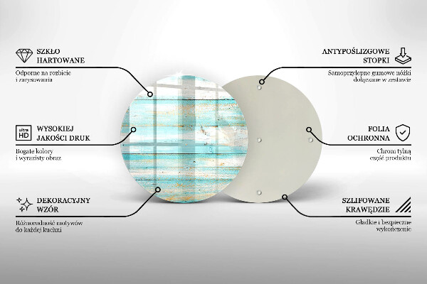 Deska kuchenna szklana Vintage deski drewno