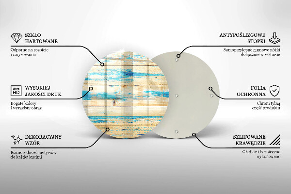 Deska kuchenna szklana Retro deski drewno