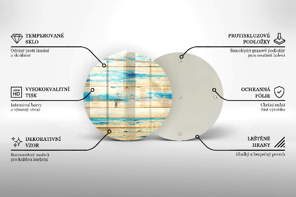 Deska kuchenna szklana Retro deski drewno