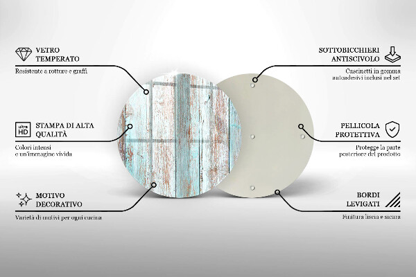 Deska kuchenna szklana Stare deski vintage