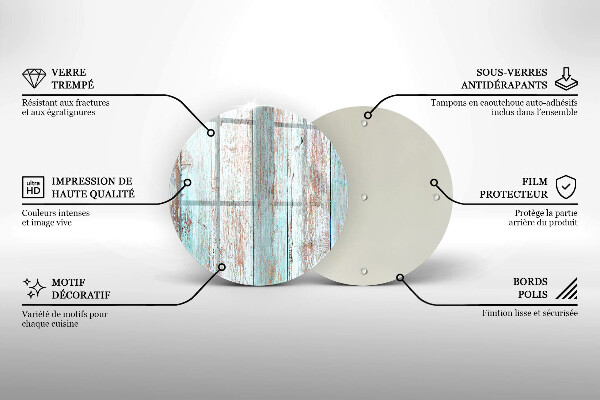 Deska kuchenna szklana Stare deski vintage