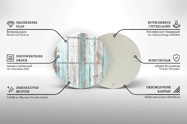 Deska kuchenna szklana Stare deski vintage