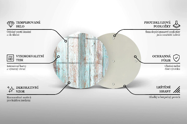 Deska kuchenna szklana Stare deski vintage