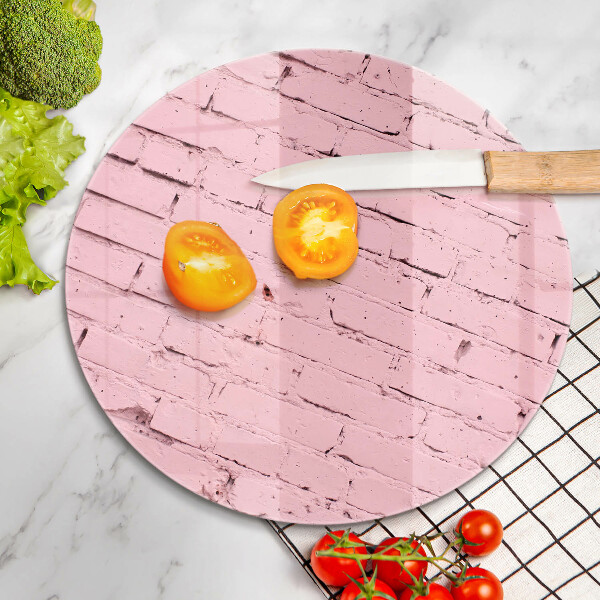 Deska kuchenna szklana Mur pastelowe cegły