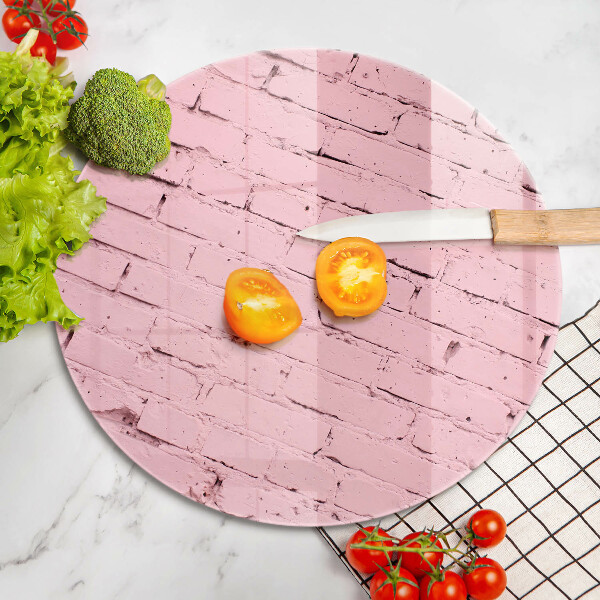 Deska kuchenna szklana Mur pastelowe cegły