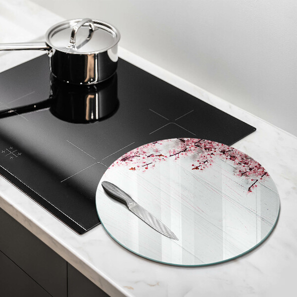 Deska kuchenna szklana Kwiaty na deskach