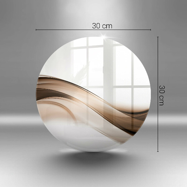 Deska kuchenna szklana Abstrakcja brązowe linie