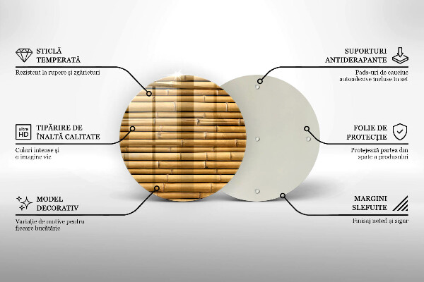 Deska kuchenna szklana Natura boho bambus