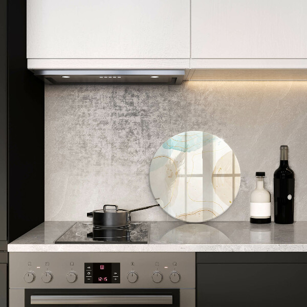 Deska kuchenna szklana Boho plamy i złoto