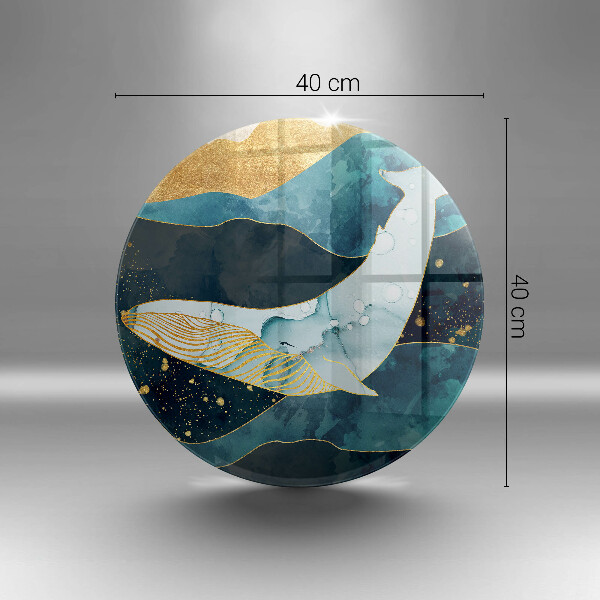 Deska kuchenna szklana Abstrakcja wieloryb