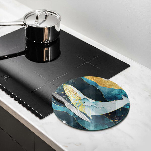 Deska kuchenna szklana Abstrakcja wieloryb