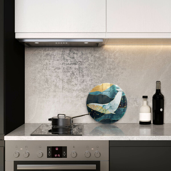 Deska kuchenna szklana Abstrakcja wieloryb