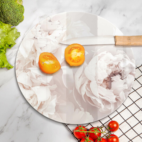 Deska kuchenna szklana Pastelowe piwonie