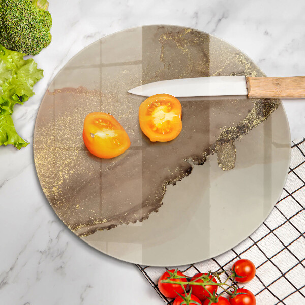 Deska kuchenna szklana Abstrakcja złoto