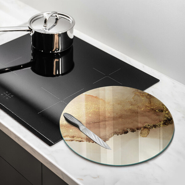 Deska kuchenna szklana Abstrakcja złoto
