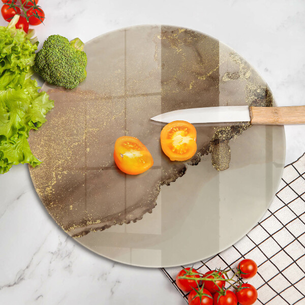 Deska kuchenna szklana Abstrakcja złoto