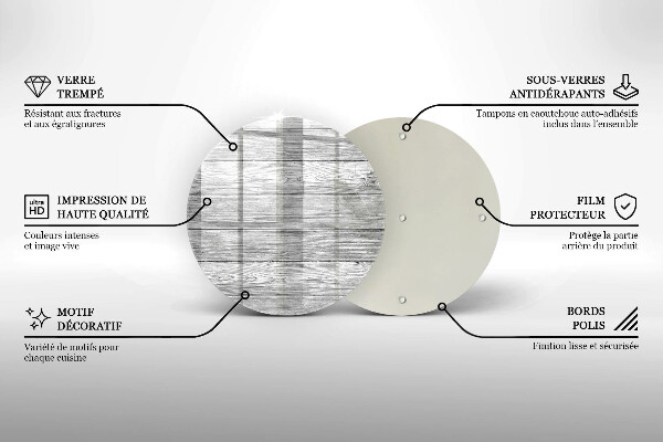 Deska kuchenna szklana Drewno stare deski