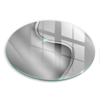 Deska kuchenna szklana Abstrakcja srebrny metal