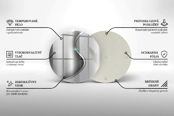 Deska kuchenna szklana Abstrakcja srebrny metal