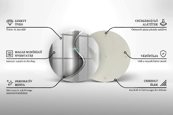 Deska kuchenna szklana Abstrakcja srebrny metal