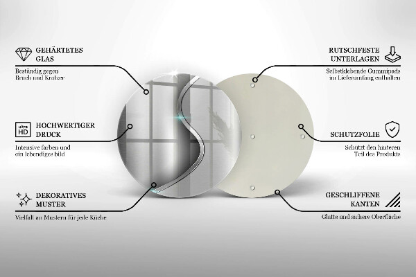 Deska kuchenna szklana Abstrakcja srebrny metal