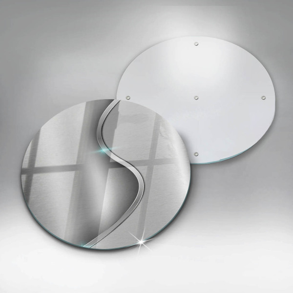 Deska kuchenna szklana Abstrakcja srebrny metal