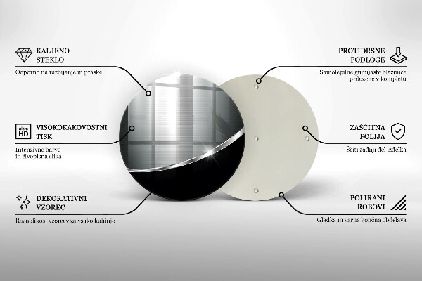 Deska kuchenna szklana Abstrakcja z metalem