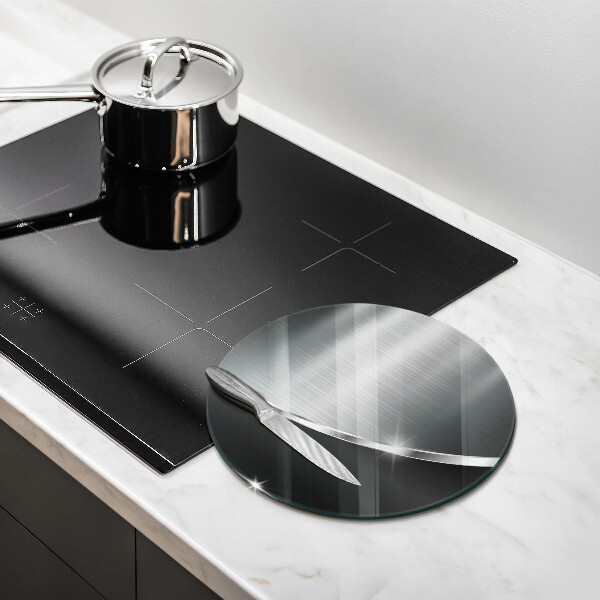 Deska kuchenna szklana Abstrakcja z metalem