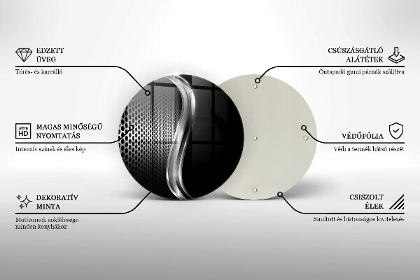 Deska kuchenna szklana Metalowa struktura